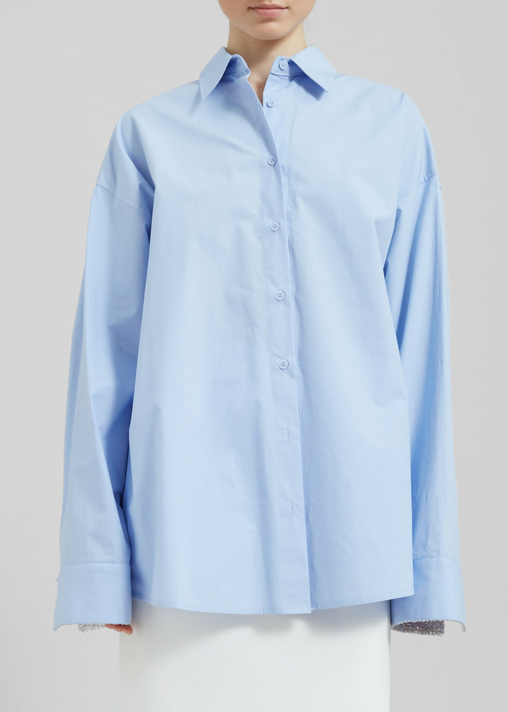Aniston Button Up Shirt Sky - Women