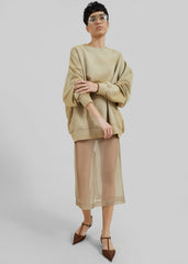 Peri Sheer Midi Skirt Desert Sand - Women