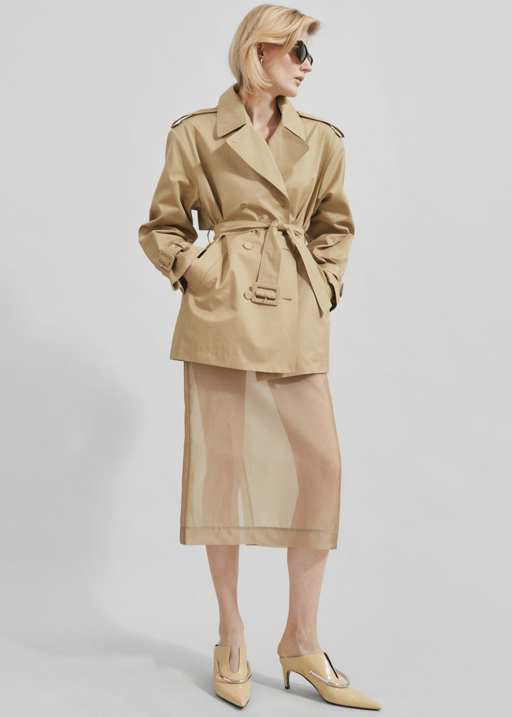 Peri Sheer Midi Skirt Desert Sand - Women