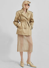 Peri Sheer Midi Skirt Desert Sand - Women