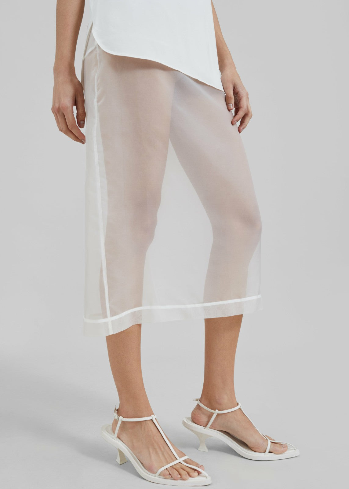 Peri Sheer Midi Skirt White - Women
