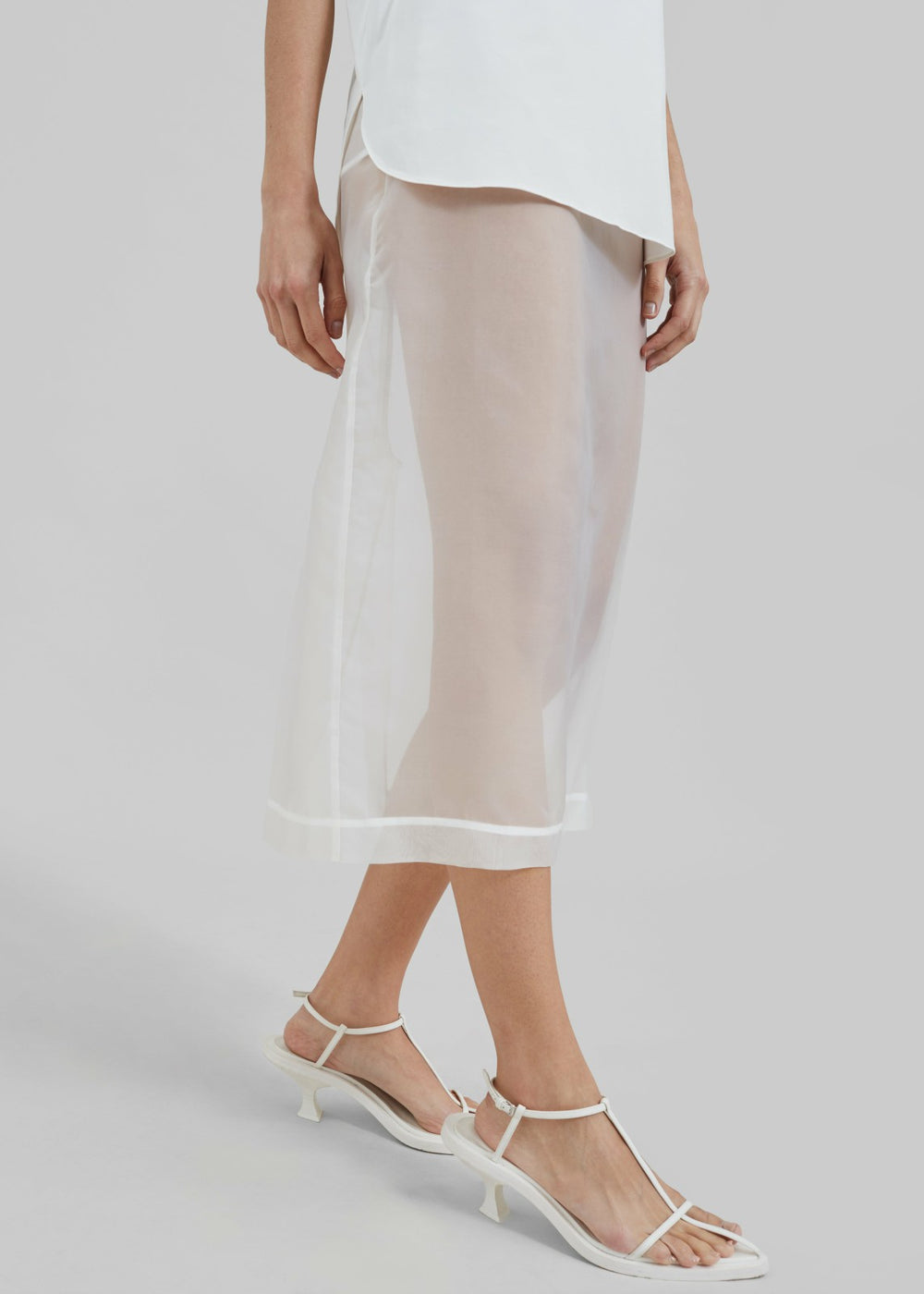 Peri Sheer Midi Skirt White - Women