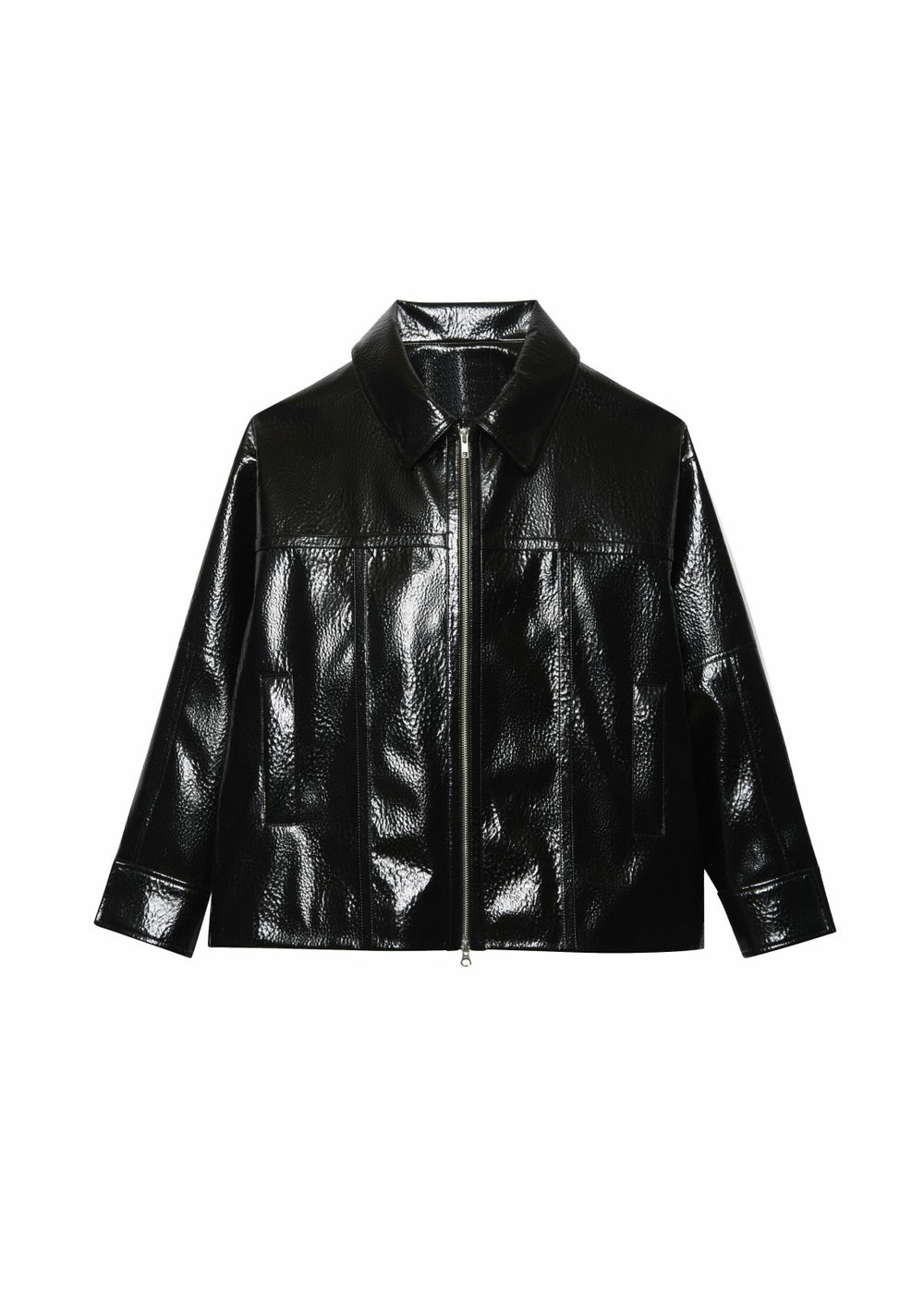 Arbor Crackled Faux Leather Jacket Black - Women