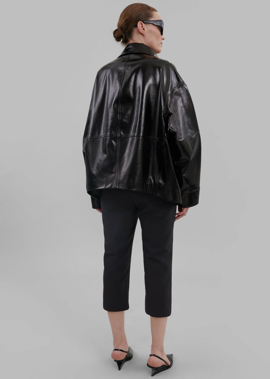 Arbor Crackled Faux Leather Jacket Black - Women