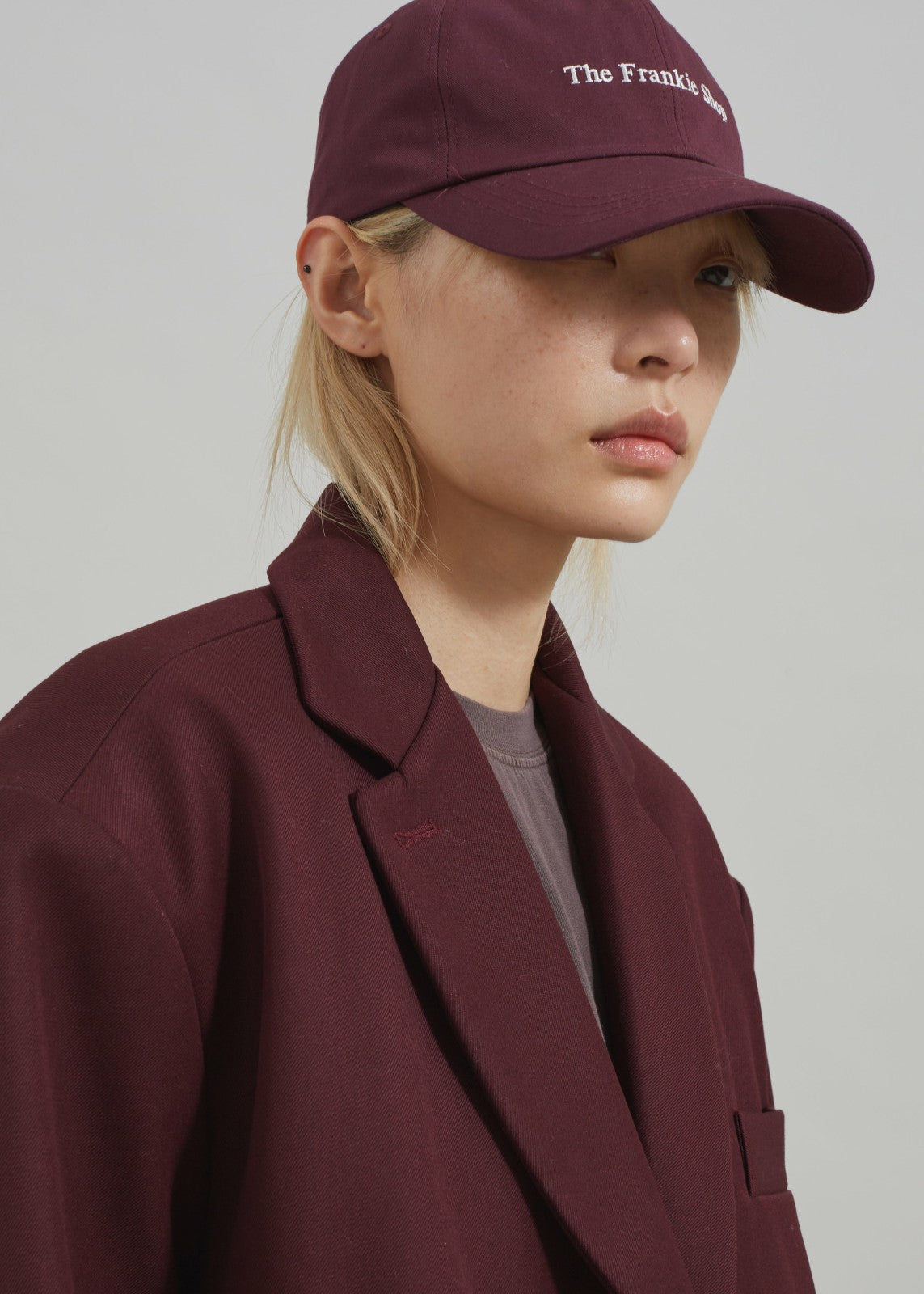 Frankie Baseball Cap Burgundy - Women