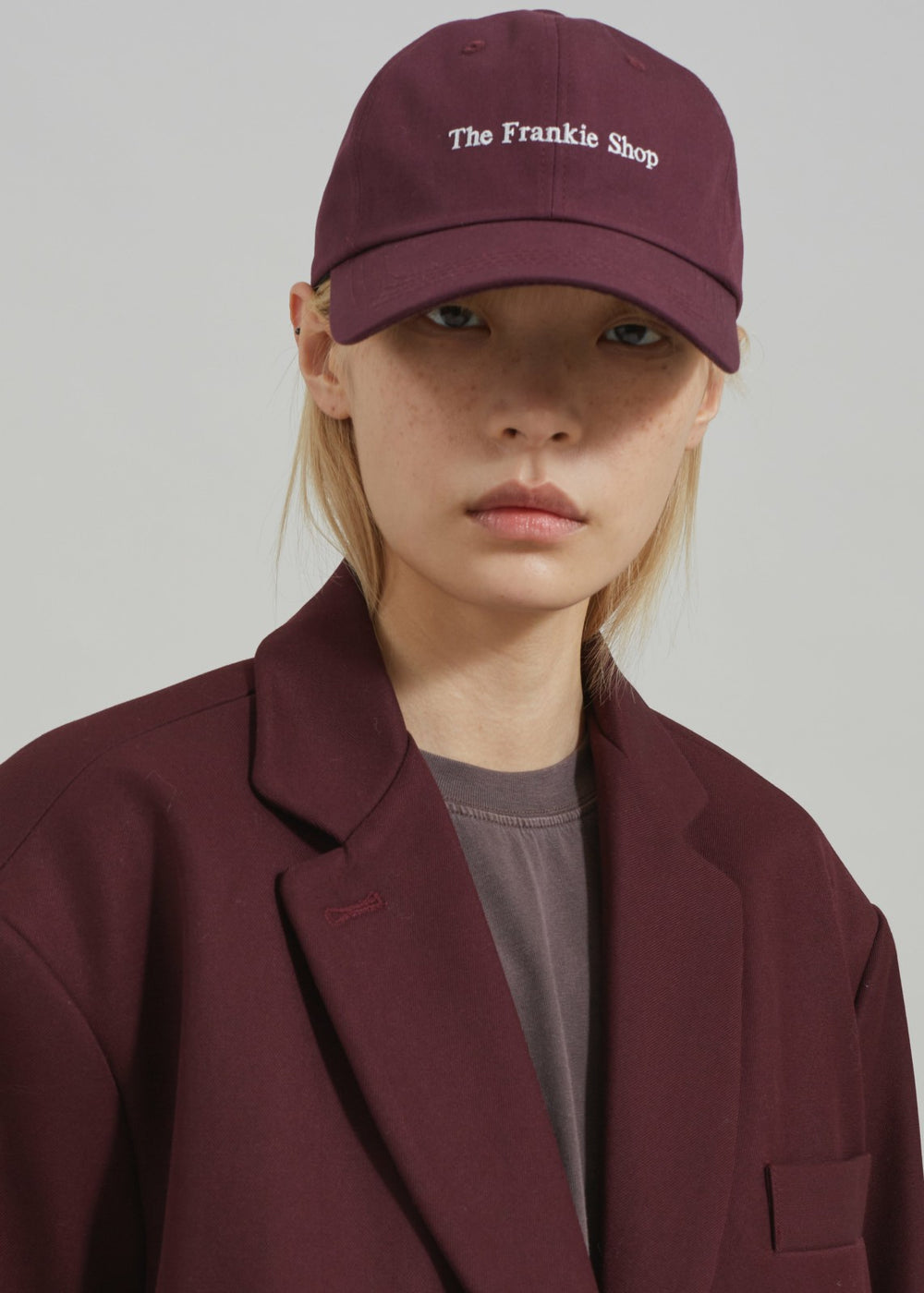 Frankie Baseball Cap Burgundy - Women