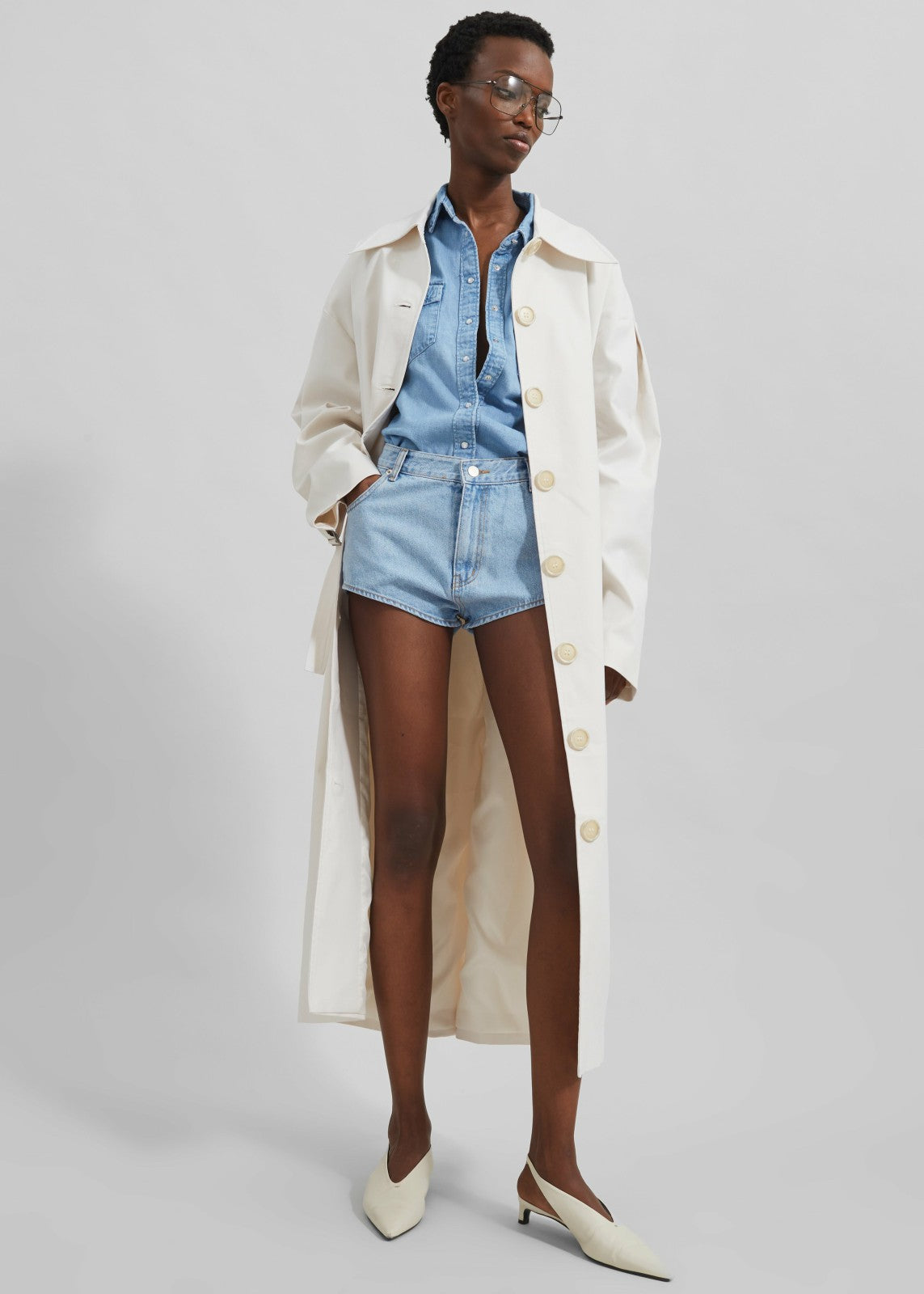 Callyn Trench Coat Light Beige - Women