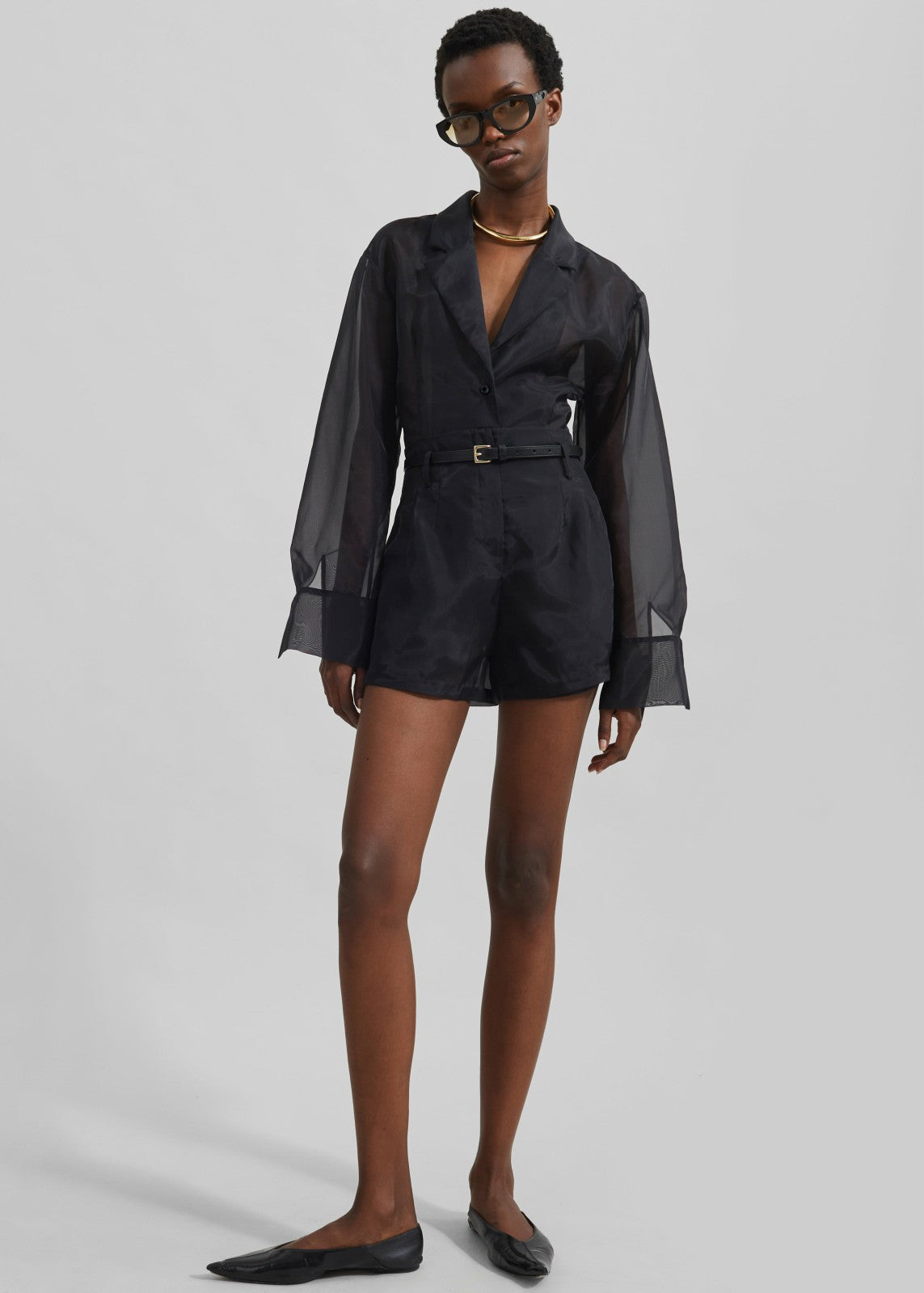 Lise Sheer Shorts Black - Women