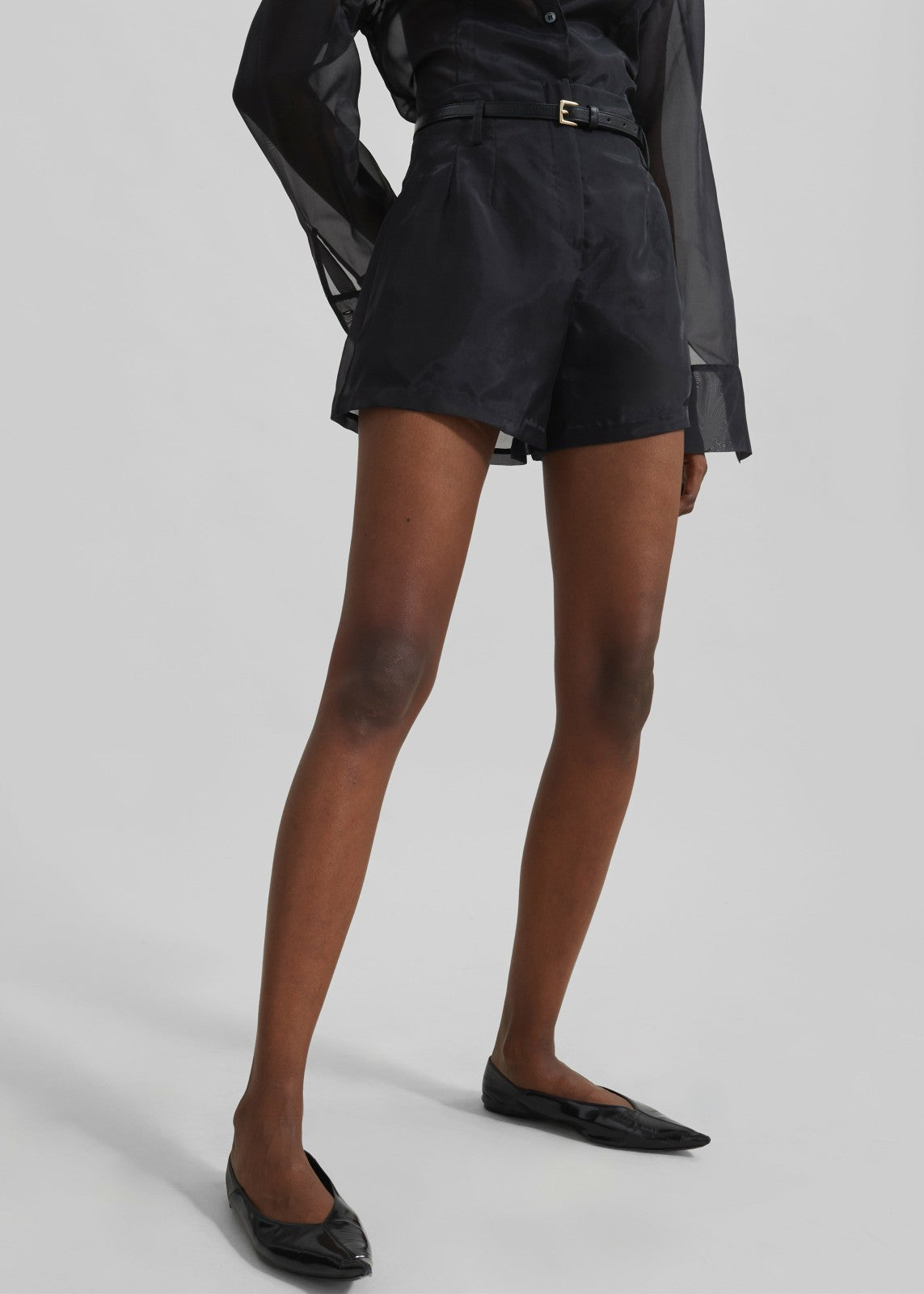 Lise Sheer Shorts Black - Women