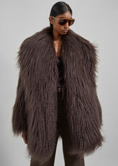 Miley Faux Fur Jacket Brown - Women