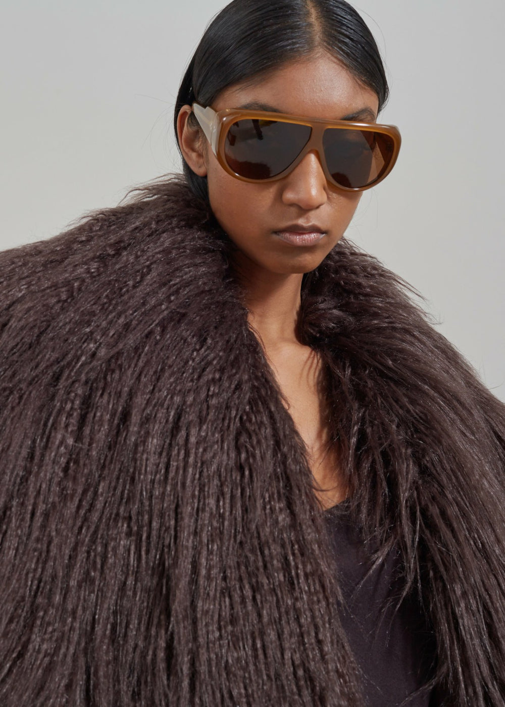 Miley Faux Fur Jacket Brown - Women