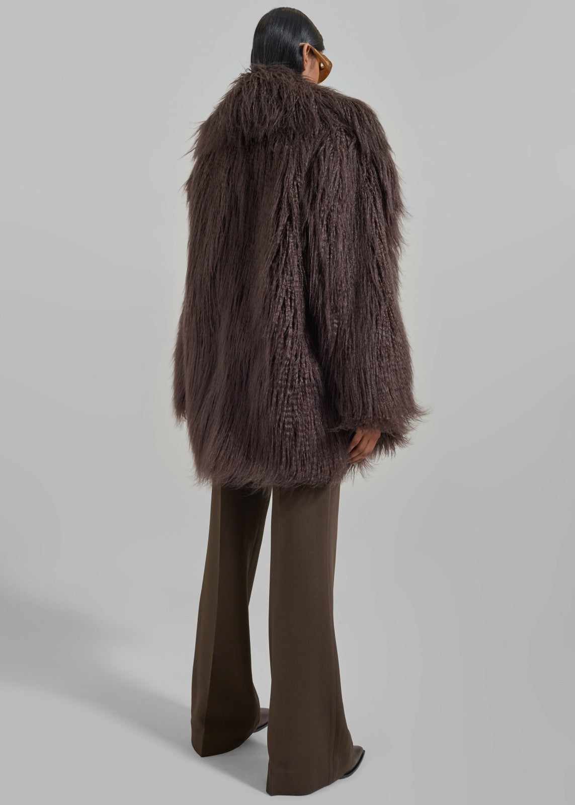 Miley Faux Fur Jacket Brown - Women