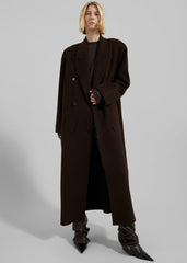 Gaia Double Breasted Coat Brown - Women