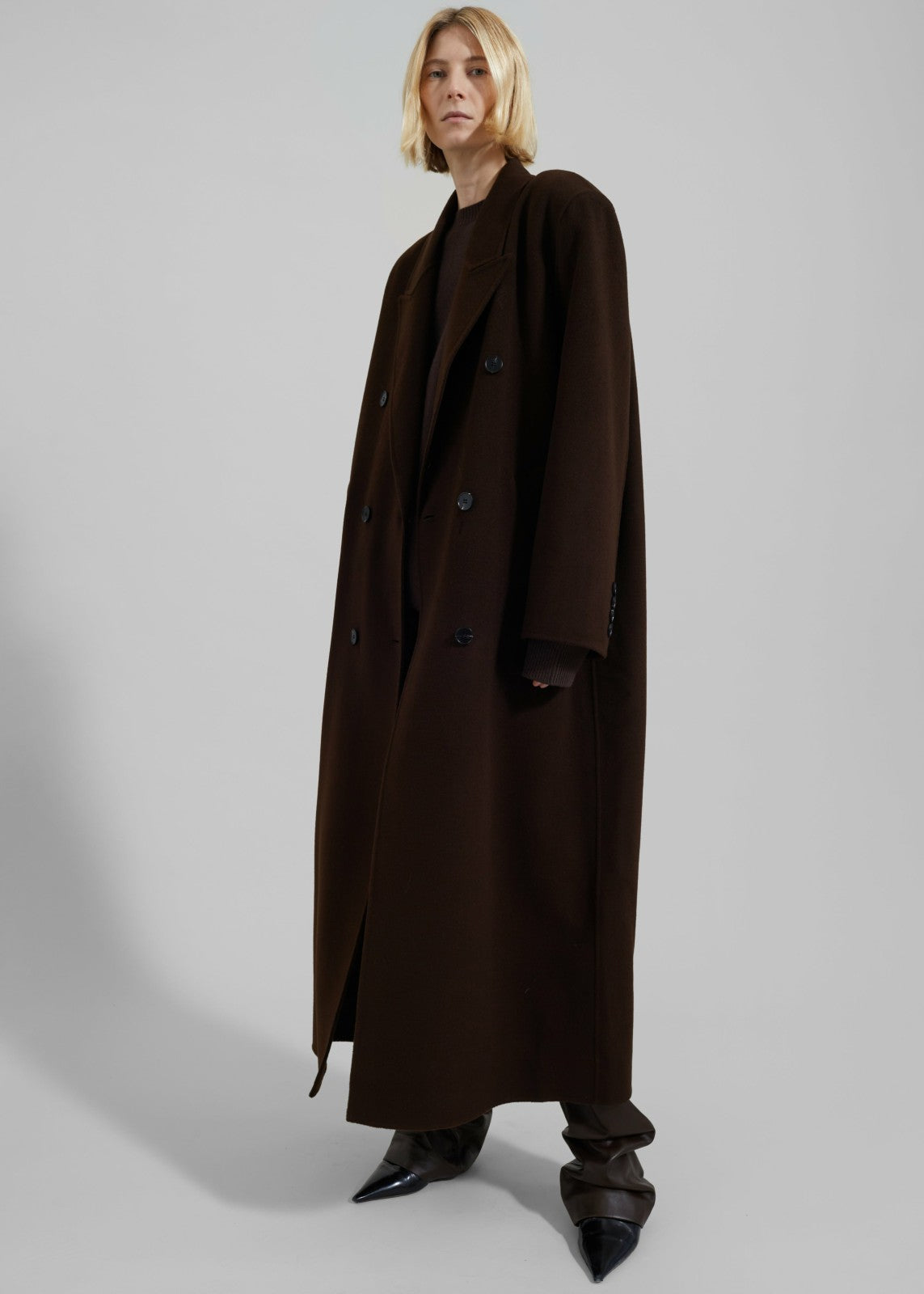 Gaia Double Breasted Coat Brown - Women