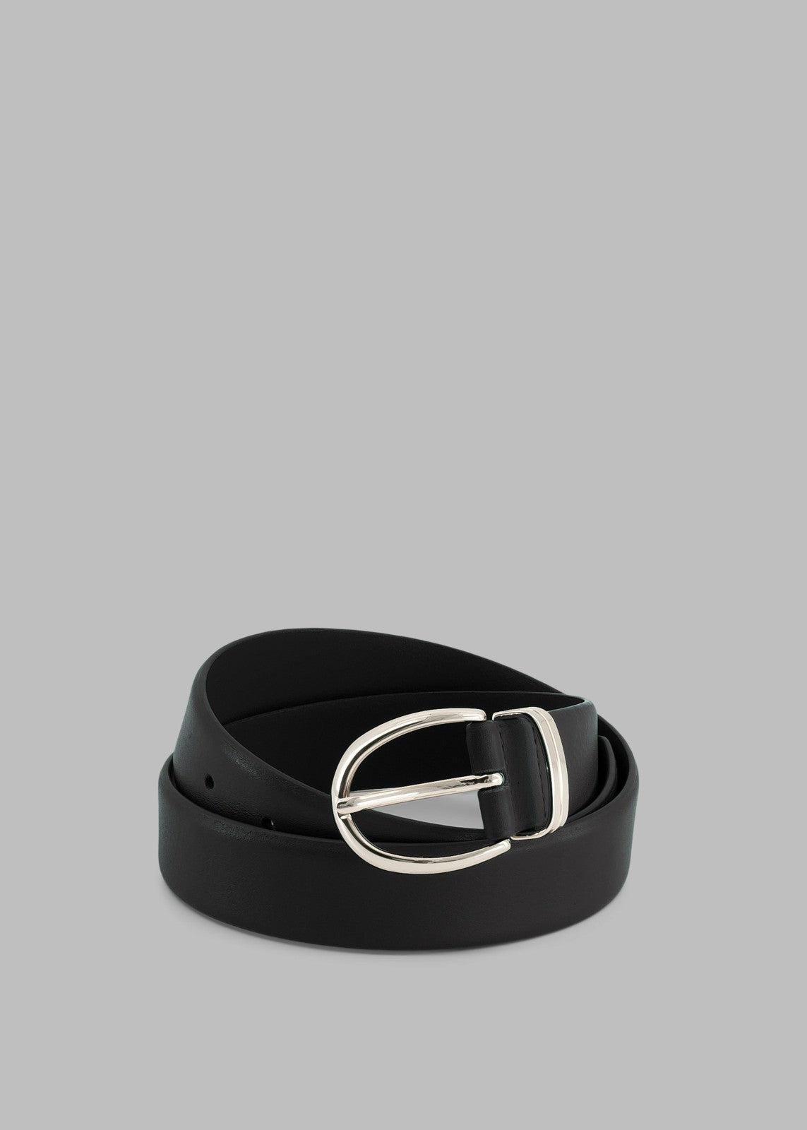 Ora Leather Belt Black/Silver - Women