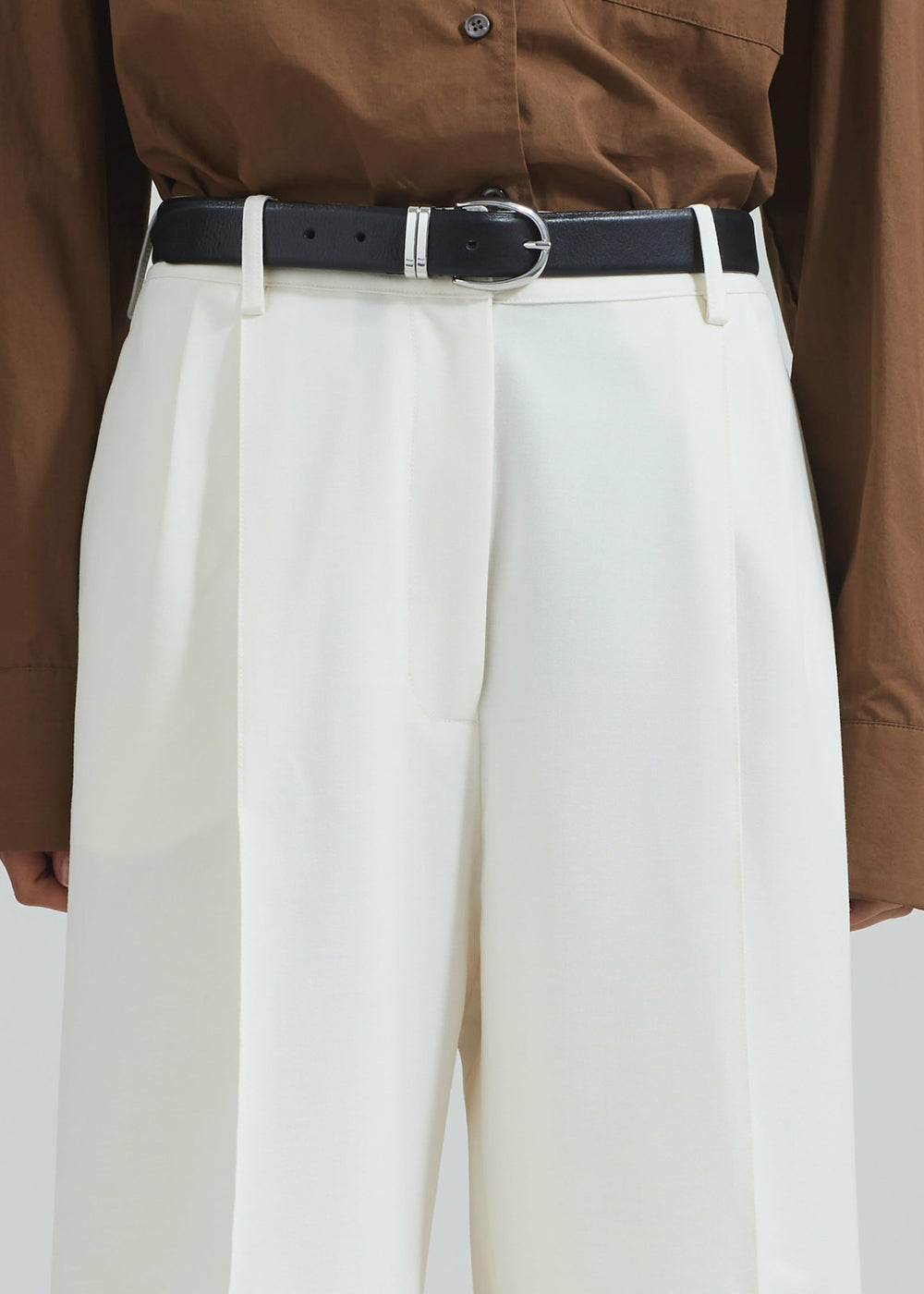 Ora Leather Belt Black/Silver - Women