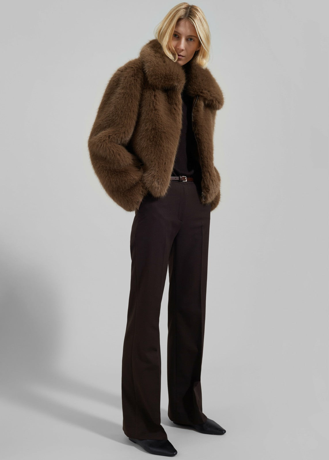 Hope Faux Fur Jacket Camel - Women