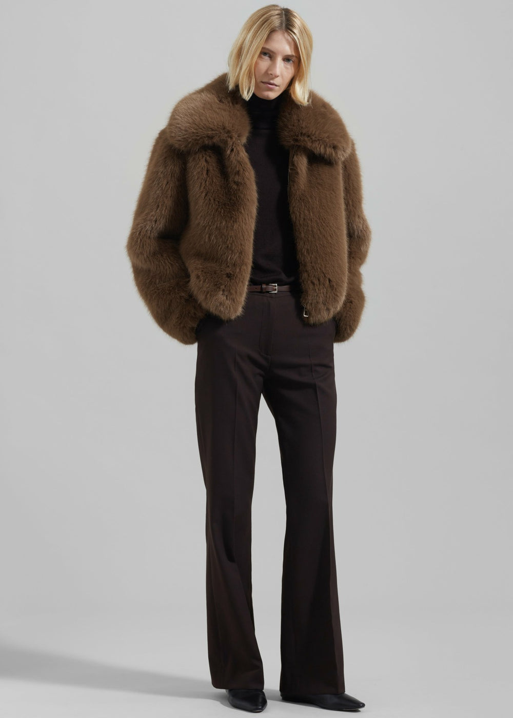 Hope Faux Fur Jacket Camel - Women