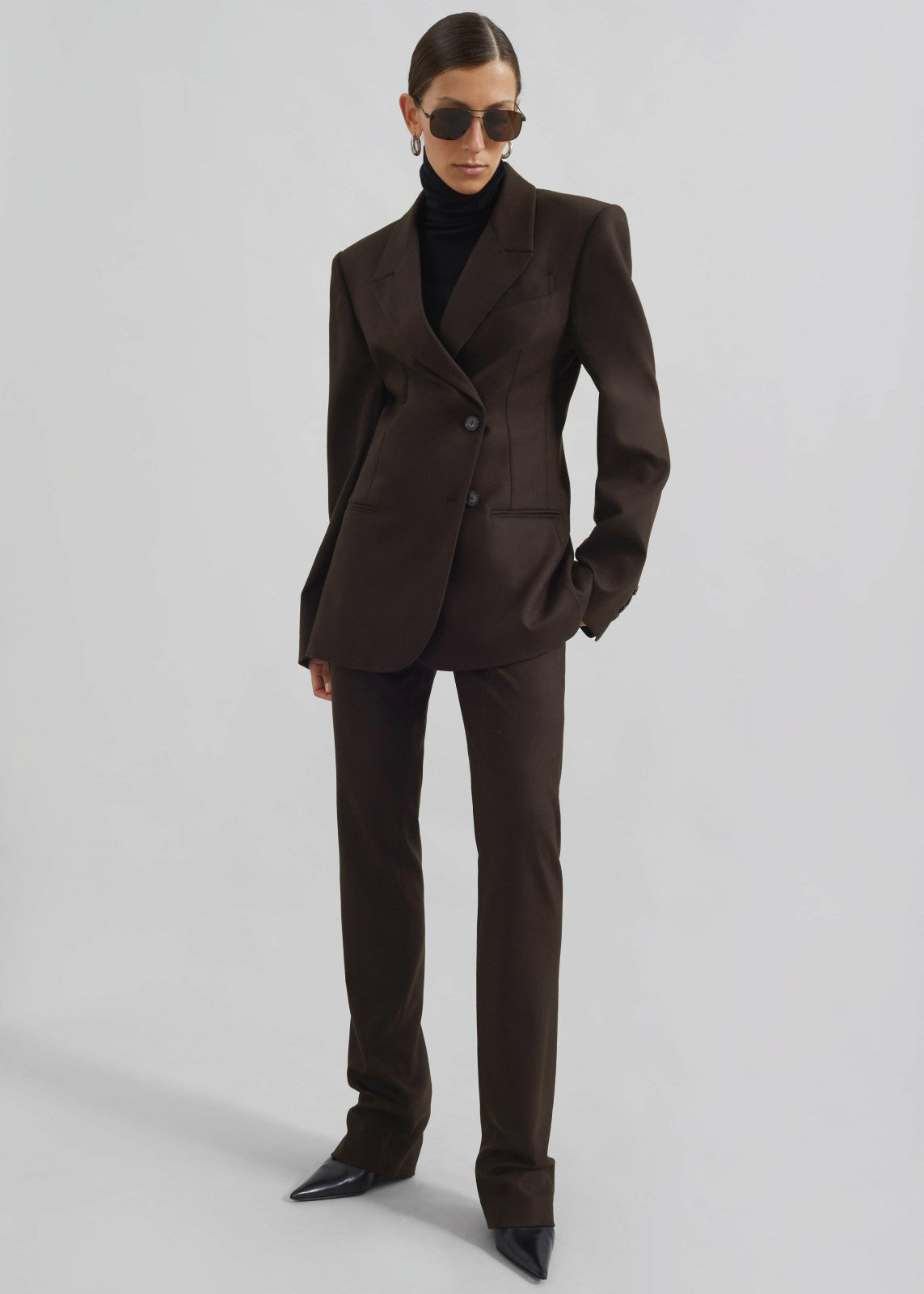 Morrison Long Trousers Brown - Women