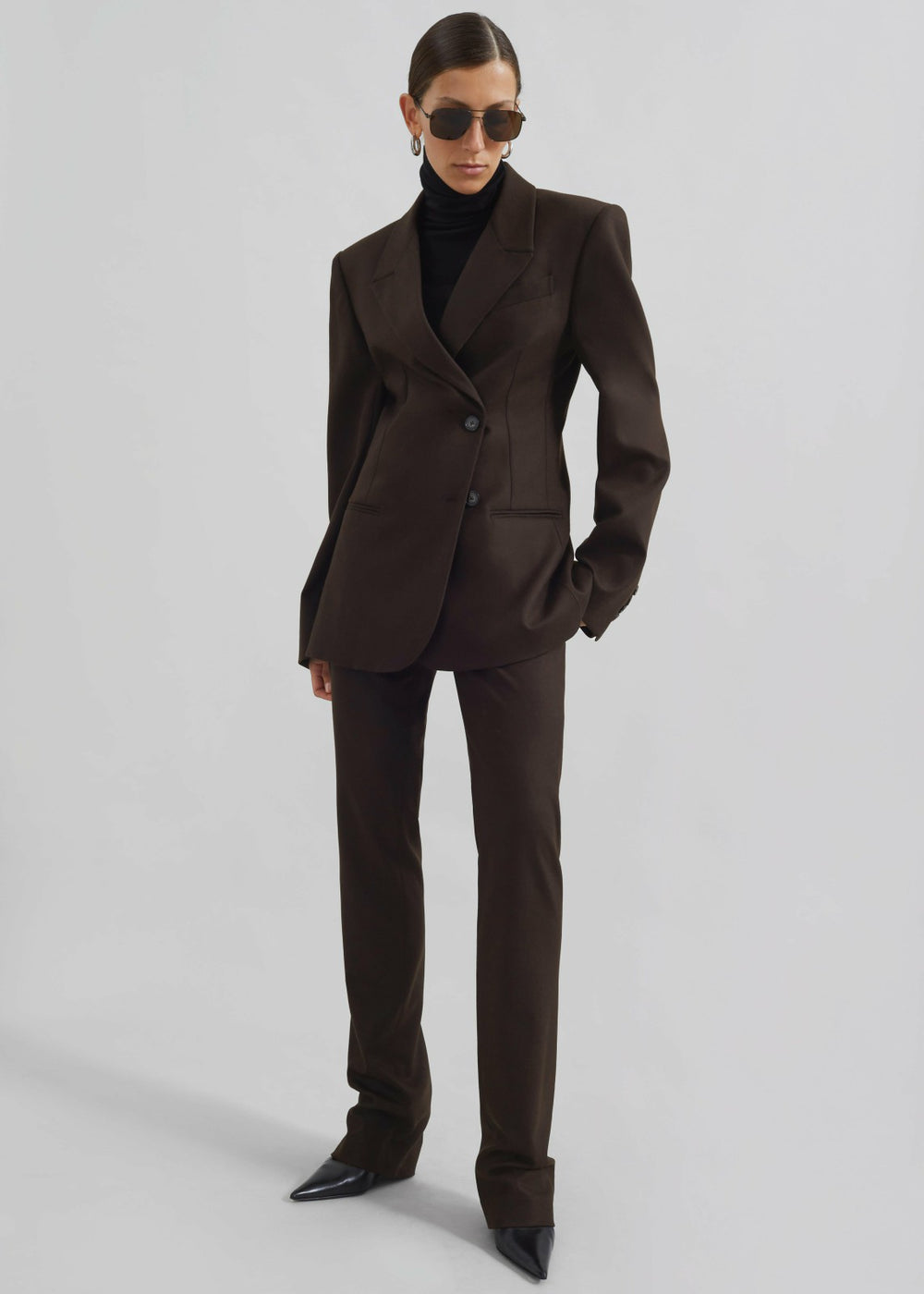 Morrison Long Trousers Brown - Women