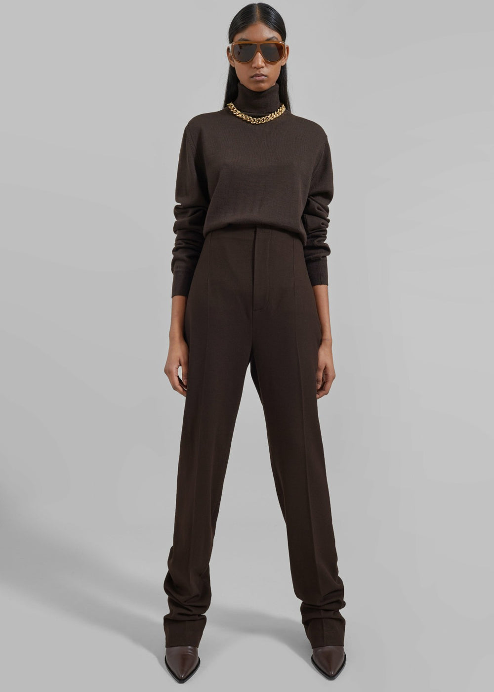 Morrison Long Trousers Brown - Women