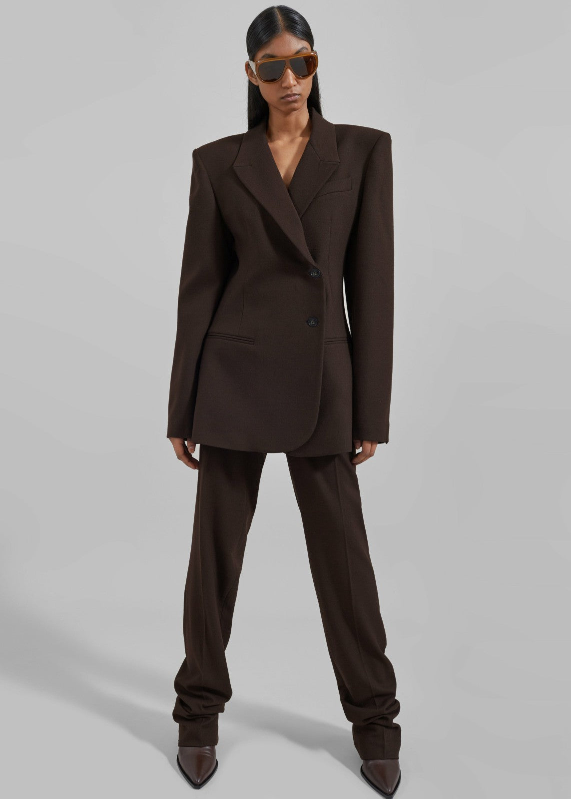 Morrison Long Trousers Brown - Women