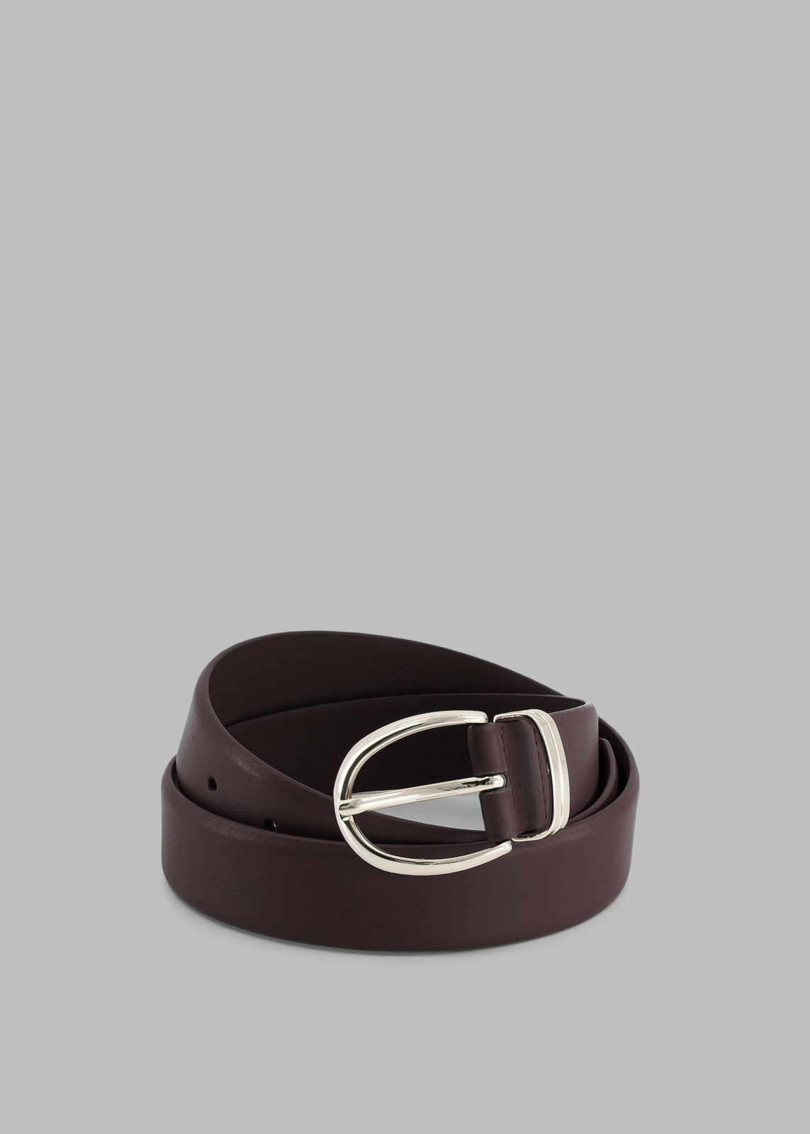 Ora Leather Belt Plum/Silver - Women