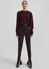 Ora Leather Belt Plum/Silver - Women