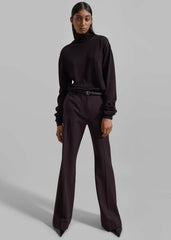 Jessie Leather Belt Plum - Women