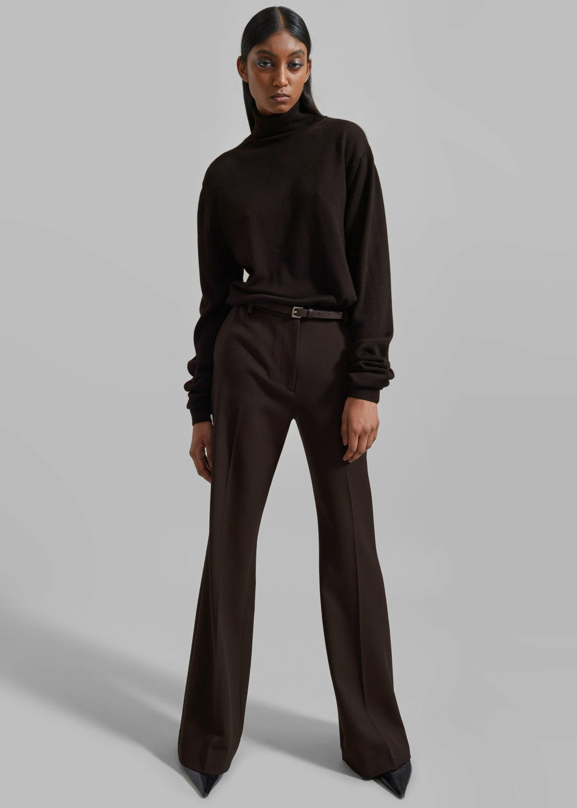 Lyra Flared Pants Brown - Women