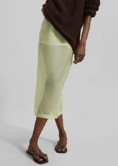 Renna Organza Midi Skirt Yellow - Women