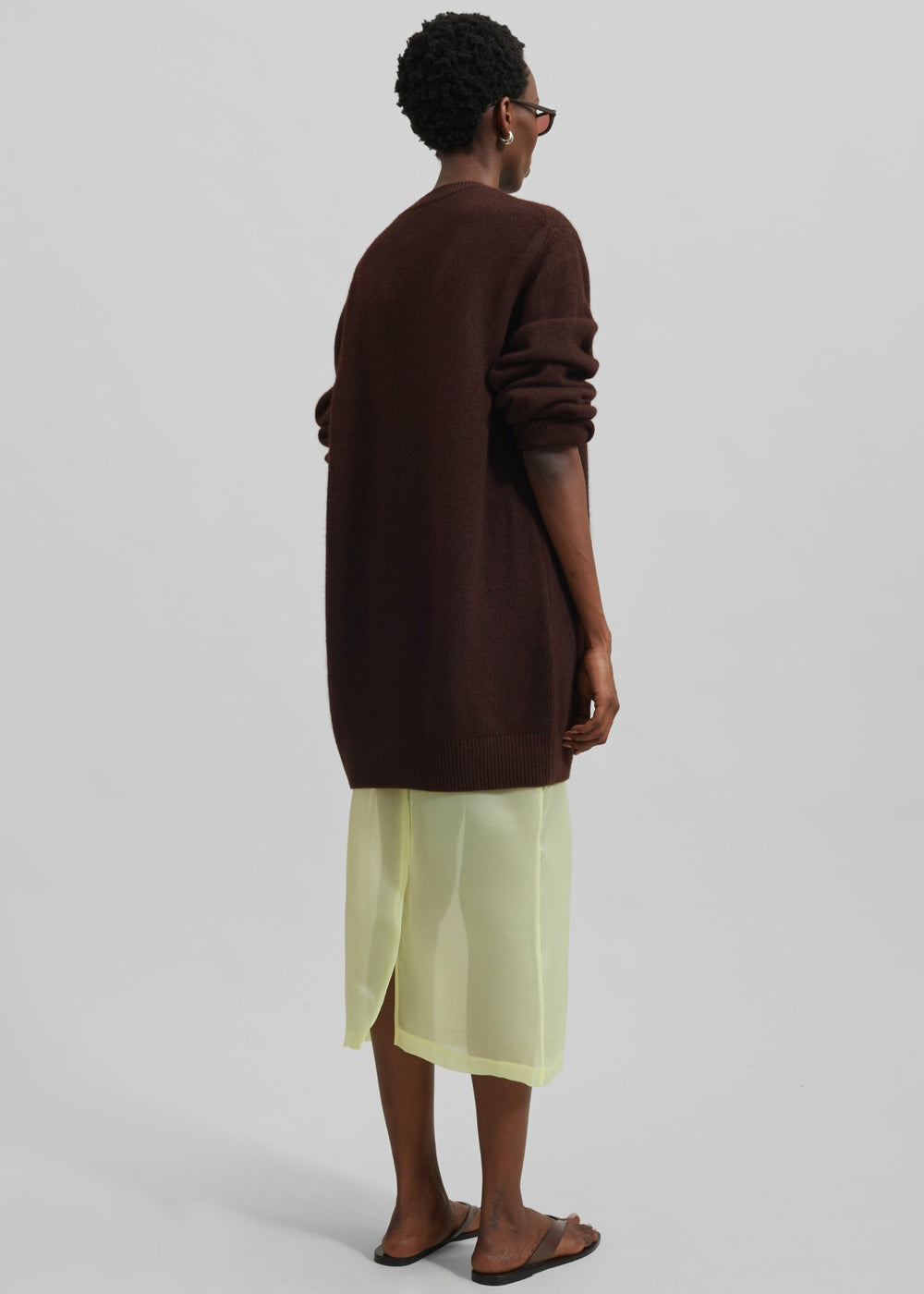 Renna Organza Midi Skirt Yellow - Women