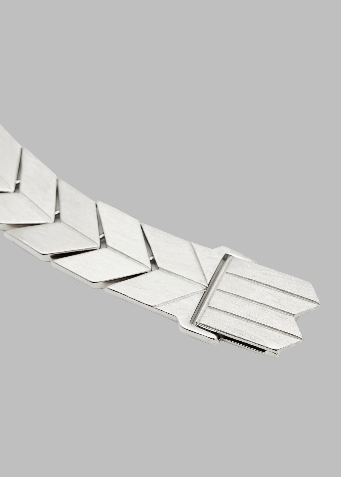 Bevza Flat Spikelet Bracelet Steel Grey - Women