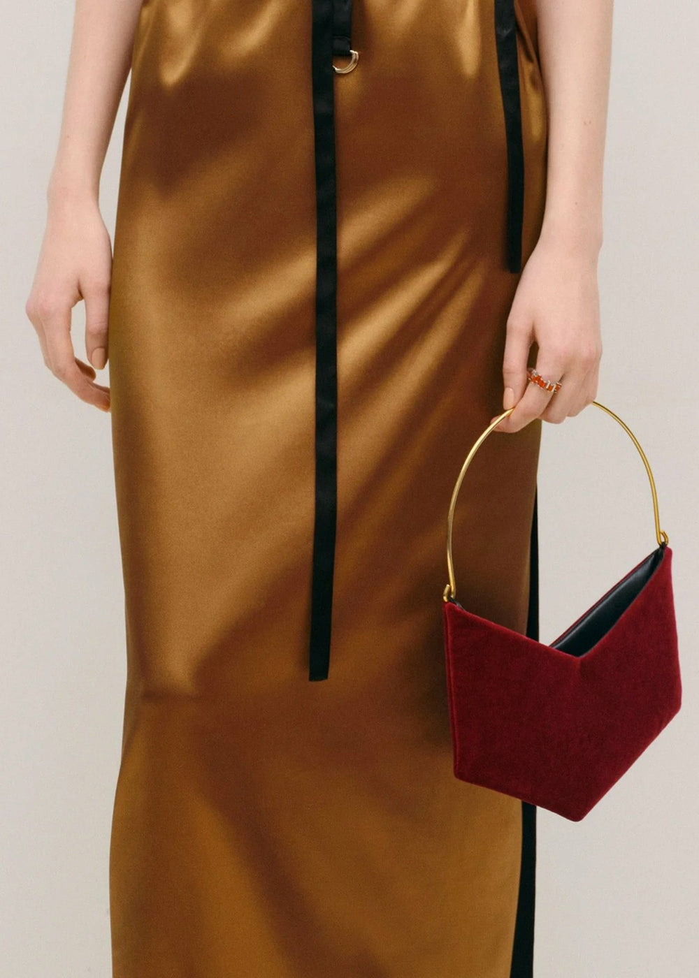 Bevza Grain Clutch Burgundy - Women