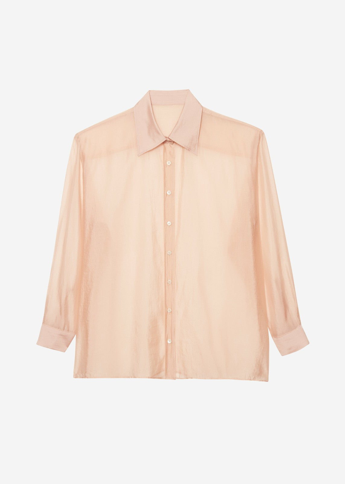 Nel Sheer Button Up Shirt Pink - Women