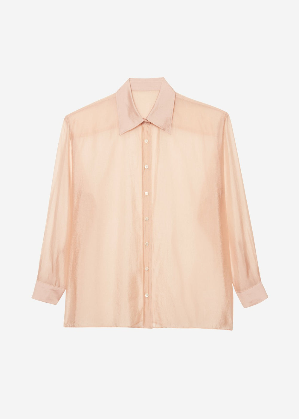 Nel Sheer Button Up Shirt Pink - Women