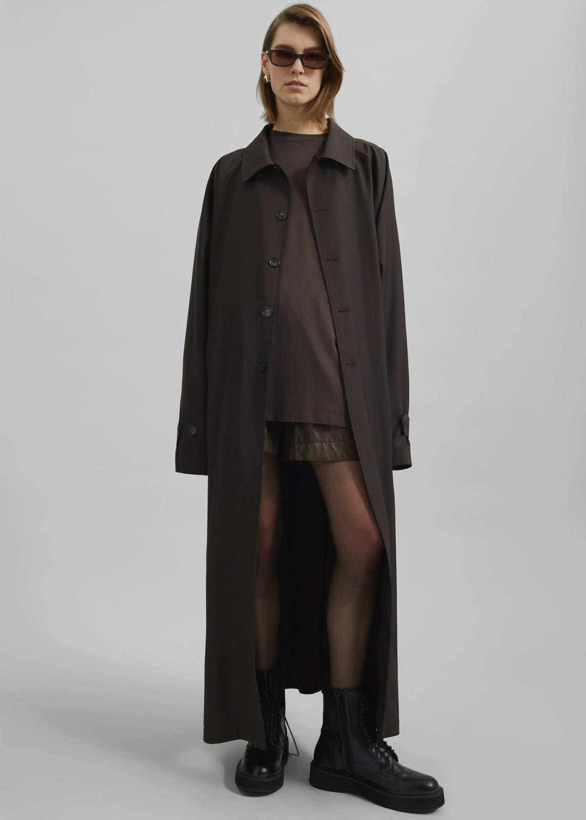 Shay Trench Coat Brown - Men/Women