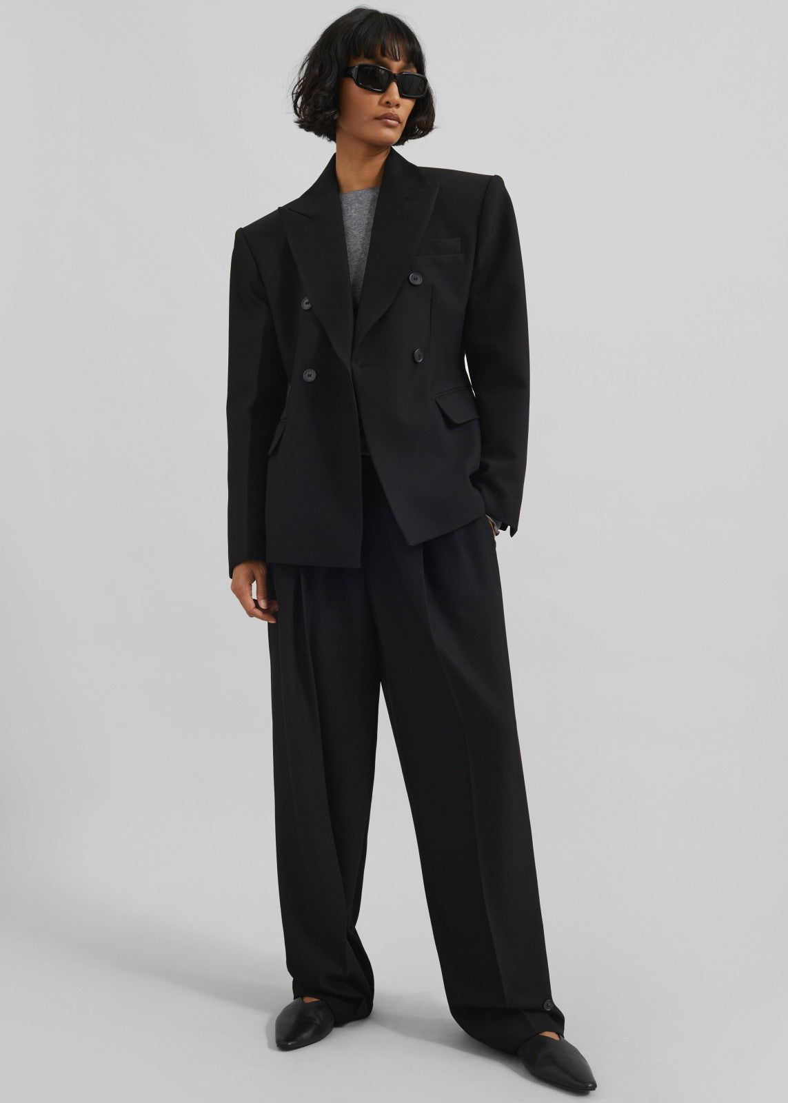 Dina Double Breasted Blazer Black - Women