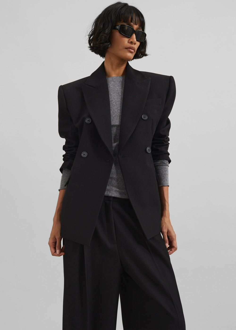Dina Double Breasted Blazer Black - Women