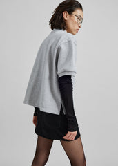 Arda Crop Polo Grey - Women