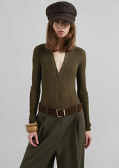 Evro Suede Leather Belt Brown/Gold - Women