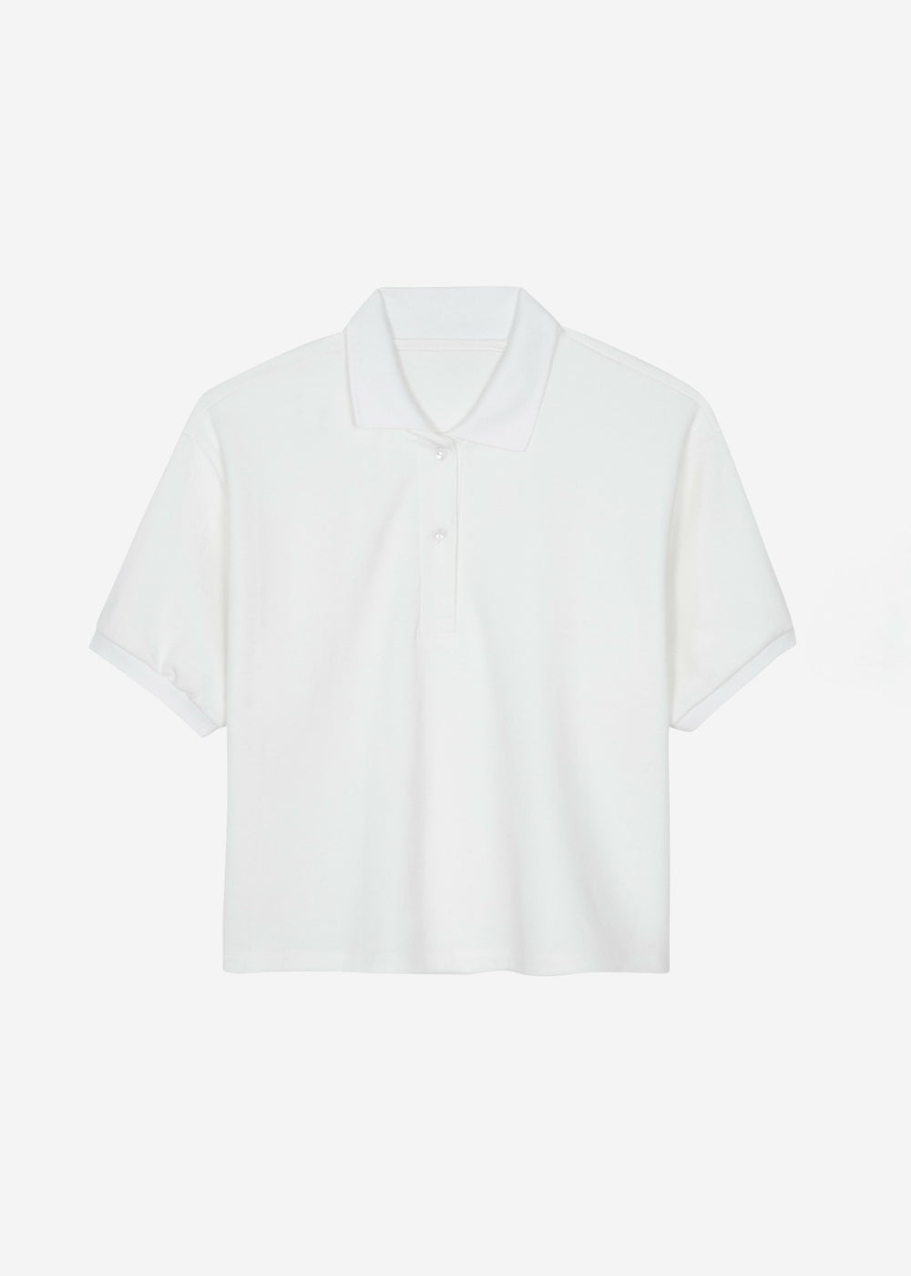 Arda Crop Polo White - Women