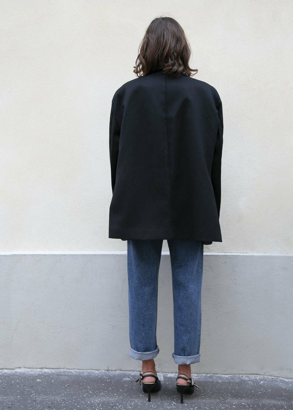 Frankie Oversized Boyfriend Blazer Black - Women