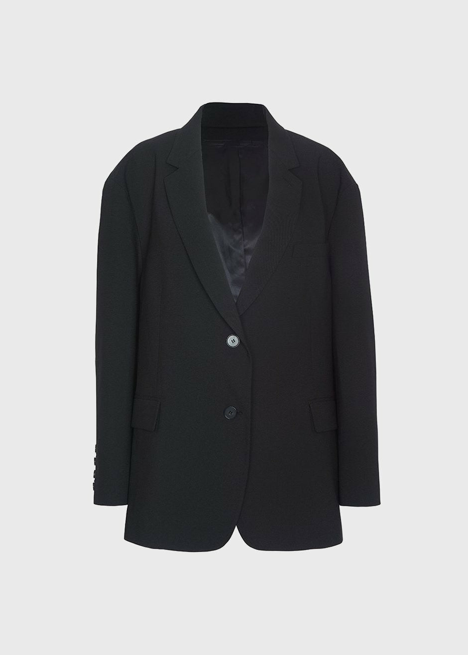 Frankie Oversized Boyfriend Blazer Black - Women