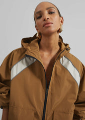 Navan Windbreaker Cargo Jacket Brown - Women