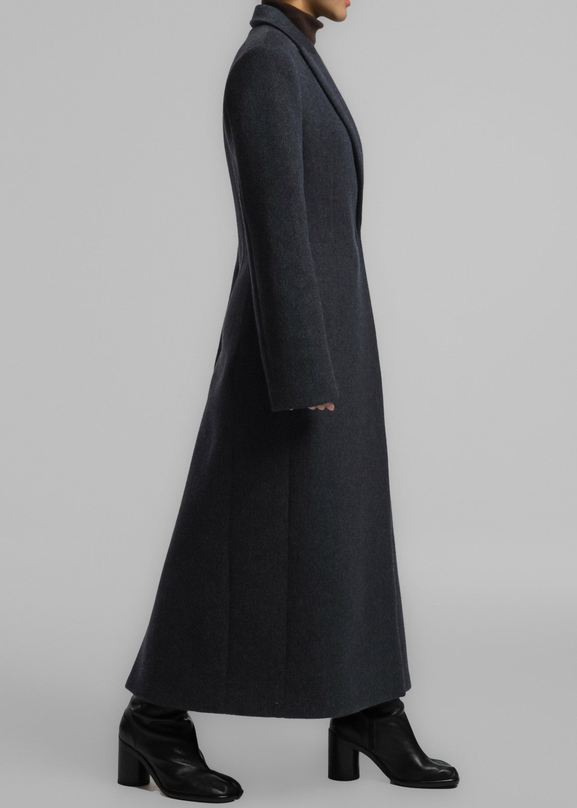 Melva Long Coat Charcoal - Women
