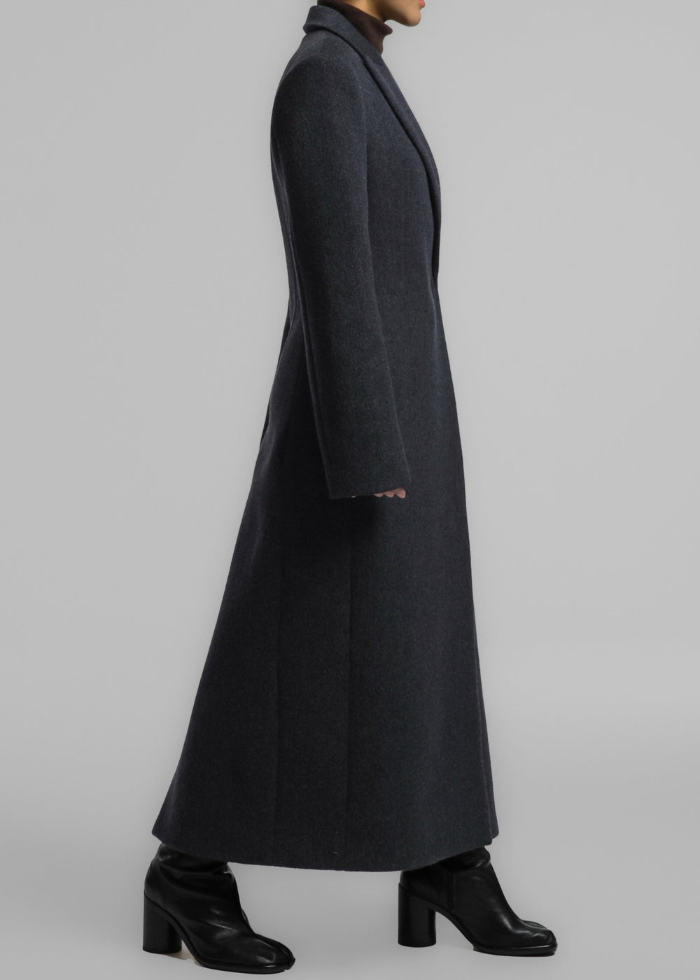 Melva Long Coat Charcoal - Women
