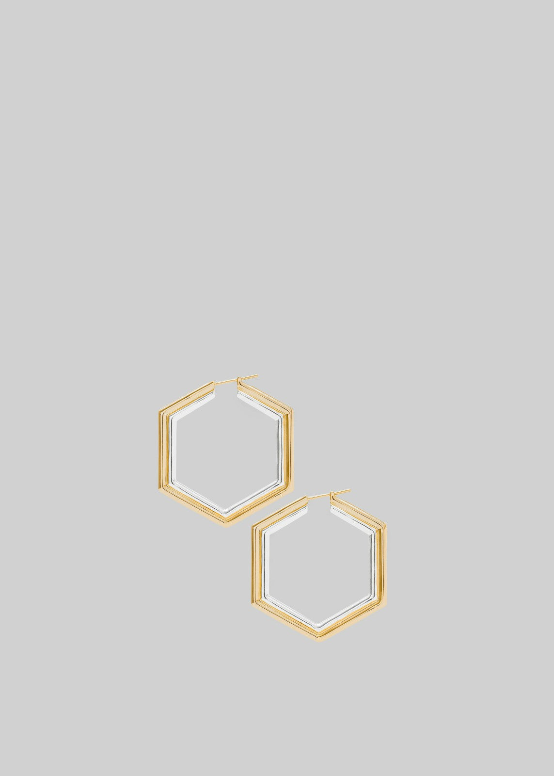 Bevza Big Honeycomb Hoops Gold/Silver - Women