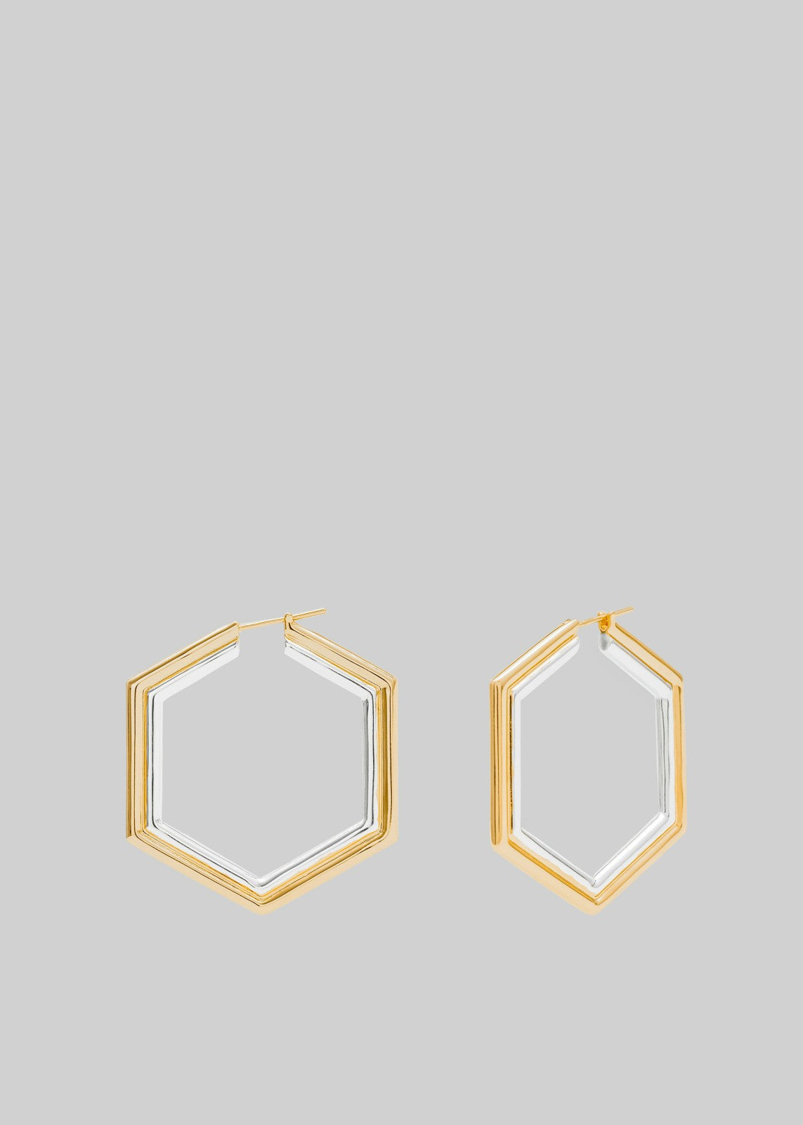 Bevza Big Honeycomb Hoops Gold/Silver - Women