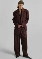 Durham Crossover Blazer Burgundy - Women